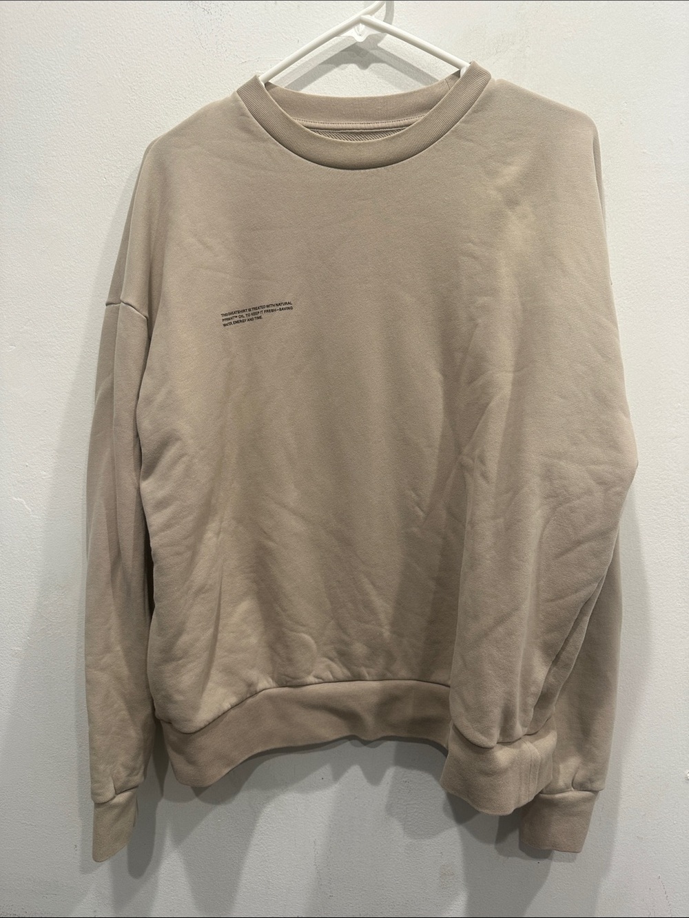 Pangaia sweatshirt stone beige neutral size large streetwear athleisure